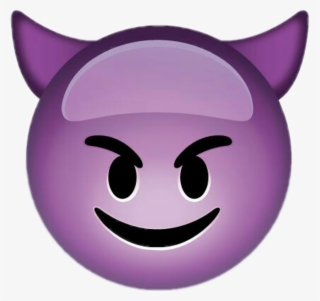 #emoji #evil #demon #purple - Devil Face Emoji - 1024x964 PNG Download ...