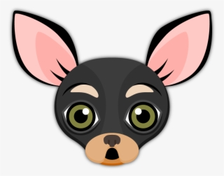 Black Tan Chihuahua Emoji Stickers For Imessage - Chihuahua Emoji Black Grey