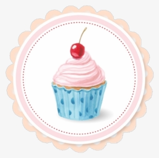 #cupcake #cupcakes #kawaii #kitten #pink #pastel #cute - Water Color Cupcake Png