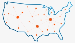 Connections Png - Map Of The Us Black And White Printable