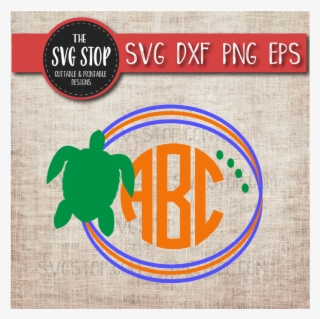 Turtle Monogram Frame Example Image