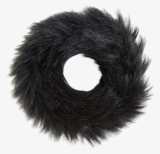Faux Fur Scrunchie Black - Fur Clothing
