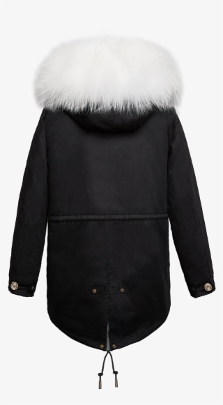 Black Parka White Fox - Black Parka With Pink Fur Hood