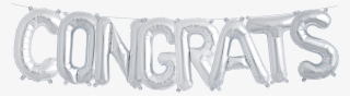 Congrats 16" Letter Balloons Silver - Globos Congrats