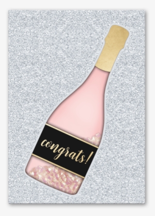 Congrats Champagne Shaker Greeting Card - Oar
