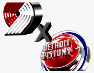Detroit Pistons Clipart Transparent - Portland Trail Blazers Decals Logo