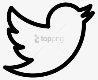 Free Png Transparent Twitter Logo White Png Image With - Twitter Logo Vector White