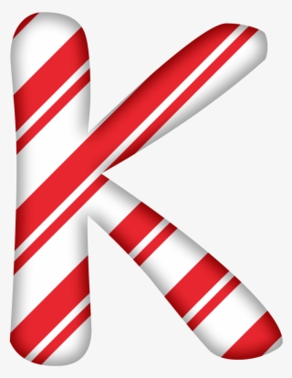 Candy Cane Alphabet Letters - Candy Cane Letter K