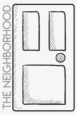 Door With Solid Name - Line Art