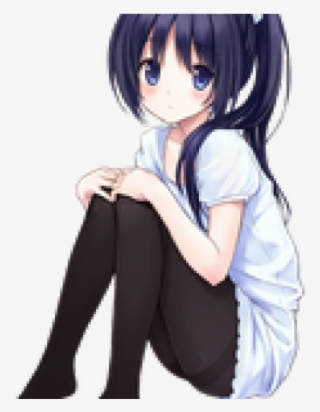 Cute Anime Girl Sitting