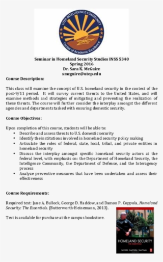 Seminar In Homeland Security - (page 8)