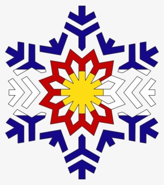 Og Blue Flag Flake Uv Weather Resistant Car Decal 9" - Snowflake Birthday Png