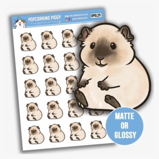 Californian Guinea Pig Sticker 3 Sizes Available - Cartoon