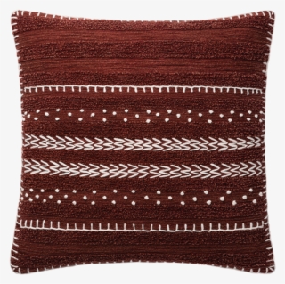 A Merlot Red And White Pillow - Woolen