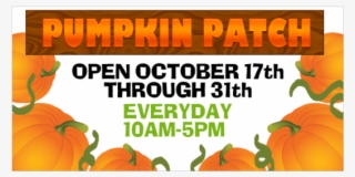 Pumpkin Patch Vinyl Banner With Season And Times - Pumpkin