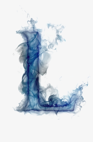 Blue Burning Letter L