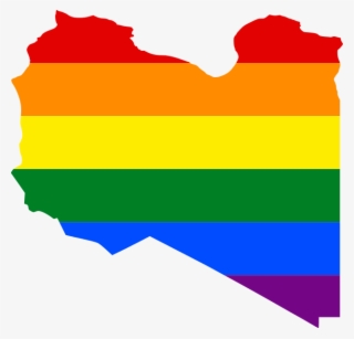 Lgbt Flag Map Of Libya - Libya Flag Map