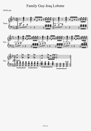 Family Guy-iraq Lobster Sheet Music For Piano Download - Sheet Music