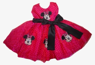 Vestido Minnie Rosa Pink/preto