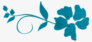 Blue Flower Swirl Clip Art - ของ ตกแต่ง สี ฟ้า