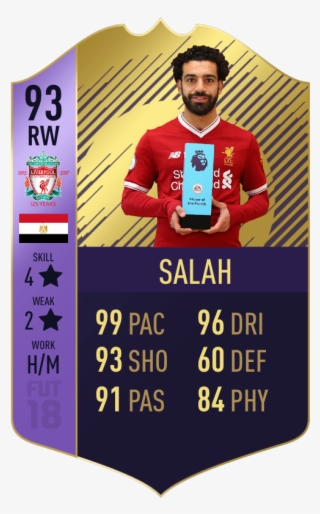 Fifa 18 Player Of The Month Salah 93 Fut 18 Potm Card - Sane Potm Fifa 18