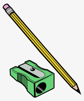 Pencil And Sharpener Colour - Sharpener Clipart