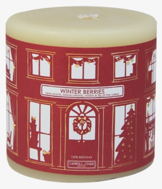 Winter Berries Beeswax Candle - Acrylic Paint