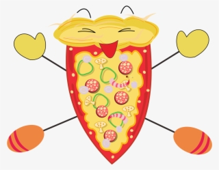 Cibo Elemento Di Design Cartone Animato Carino Pizza - Illustration
