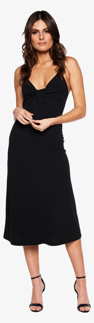 Serena Twist Dress In Colour Caviar - Dress