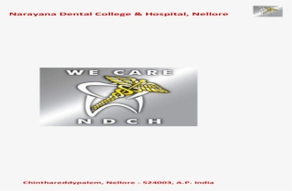 Narayana Dental College Hospital, Nelloren In The Admission - Graphic Design