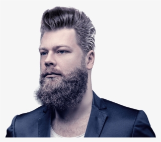 Man In Suit With Beard And A Modern Hairstyle - Brad Pitt Fury Haircut