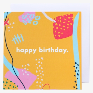 Happy Birthday Greeting Card Yellow - Construction Paper