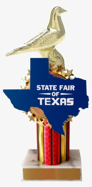 State Fair Pigeon Trophy With State Cutout Trophy Schoppy's - Cow Trophy