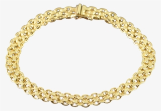 14k Fancy Link Bracelet - Womens Gold Bracelet