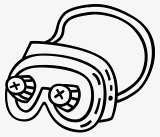 Vector Illustration Of Protective Eyewear Safety Goggles - Line Art