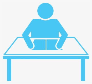 Sitting Office Chair Desk Furniture And Household - Blue Sitting At Desk Icon