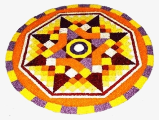 These Are A Few Flower Decorations Done During Onam - Kathakali Face Atham Designs