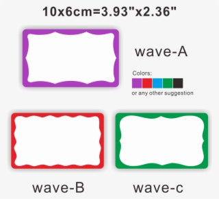 Custom Wave Frame Blank Eggshell Stickers - Lilac