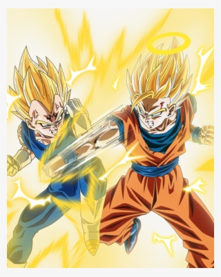 Majin Bejita Vs Son Goku Supa Saiya-jin By Monstkem - Goku Ssj2 Vs Vegeta Ssj2