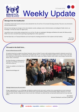 Bfs Newsletter 2018 10 12 - Bristol Free School Newsletter