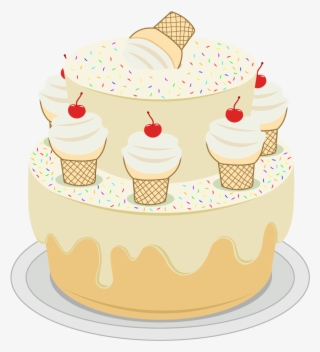 Ice Cream Birthday Cake - Buttercream