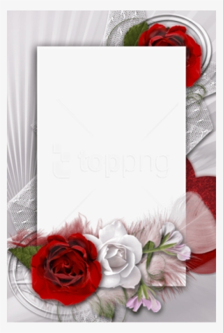 Free Png Transparent Romantic Frame With White And - Marco Para Poner Fotos Gratis