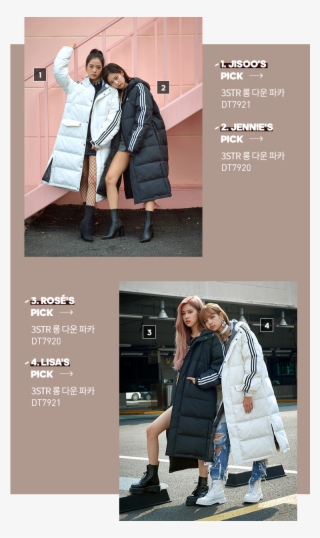 Blackpink X Adidas - Blackpink Adidas Long Padded Coat