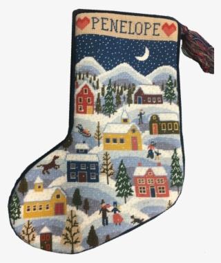 Christmas Stocking Needlepoint Kit Winter Shaker - Patchwork