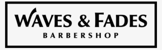 Waves & Fades Barbershop W Outline - Black-and-white