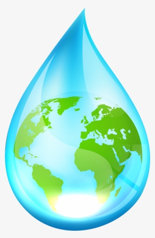 Earth Png - Water Droplet With World