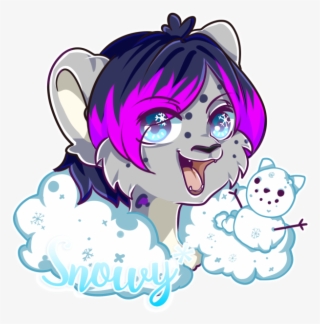 Christmas Snow Leopard - Cartoon