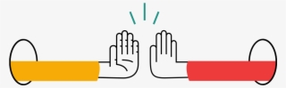 Illustration Of Two Hands Giving High Fives