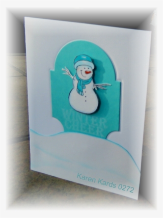 I Chose To Fussy Cut And Color This Cute Snowman From - Greeting Card