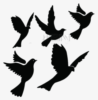 Blackbird Clipart Flying Dove - Free Bird Silhouette Flying